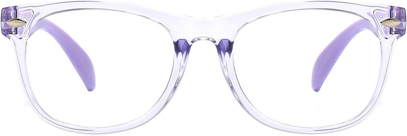 FANNYGO Store 1 Pack kids Blue Light Blocking Glasses For Girls And Boys Computer Blue Light Blocking Glasses For Age 3-11 (Light purple) - Image 4